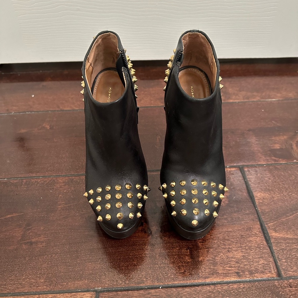 Kurt Geiger stud platform booties